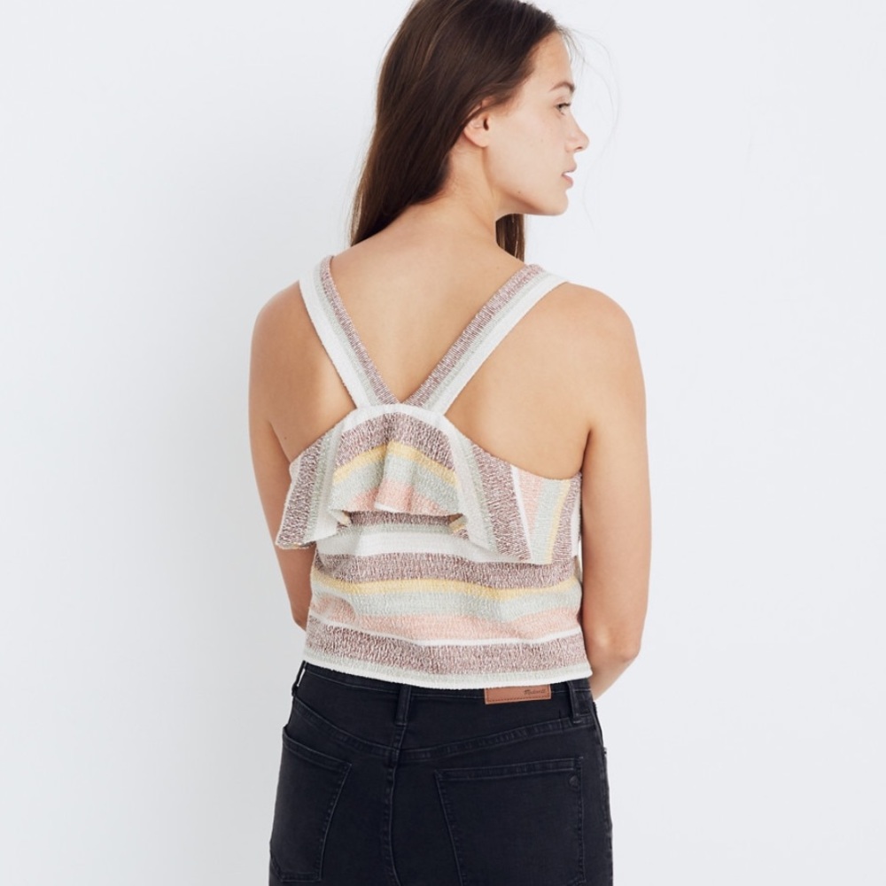 MADEWELL texture&thread tie front tank - Picture 5 of 8